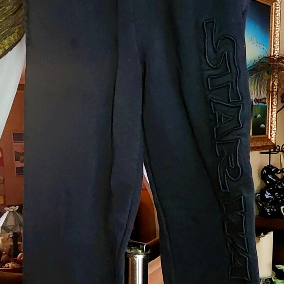 G21Star Wars Gap - Heavy Black fleece joggers drawstring 3 pockets Kids Size 8/9 - Picture 1 of 7